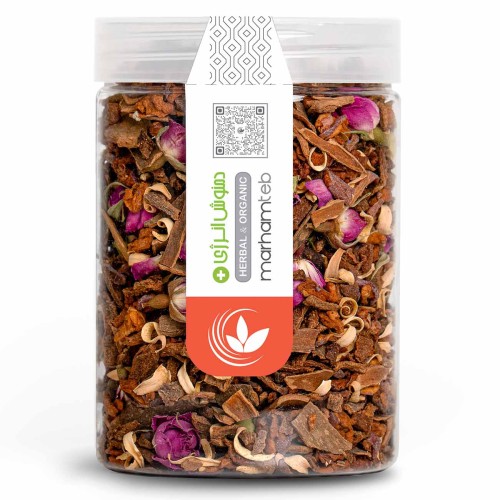 بسته بندی دمنوش انرژی مرهم طب با ترکیبی از گیاهان طبیعی برای افزایش انرژی و نشاط، مناسب برای تمامی فصول